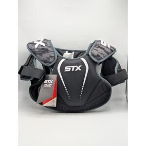 STX Stallion 75 Youth Size Small Lacrosse Shoulder Pads Black & Gray NOCSAE New